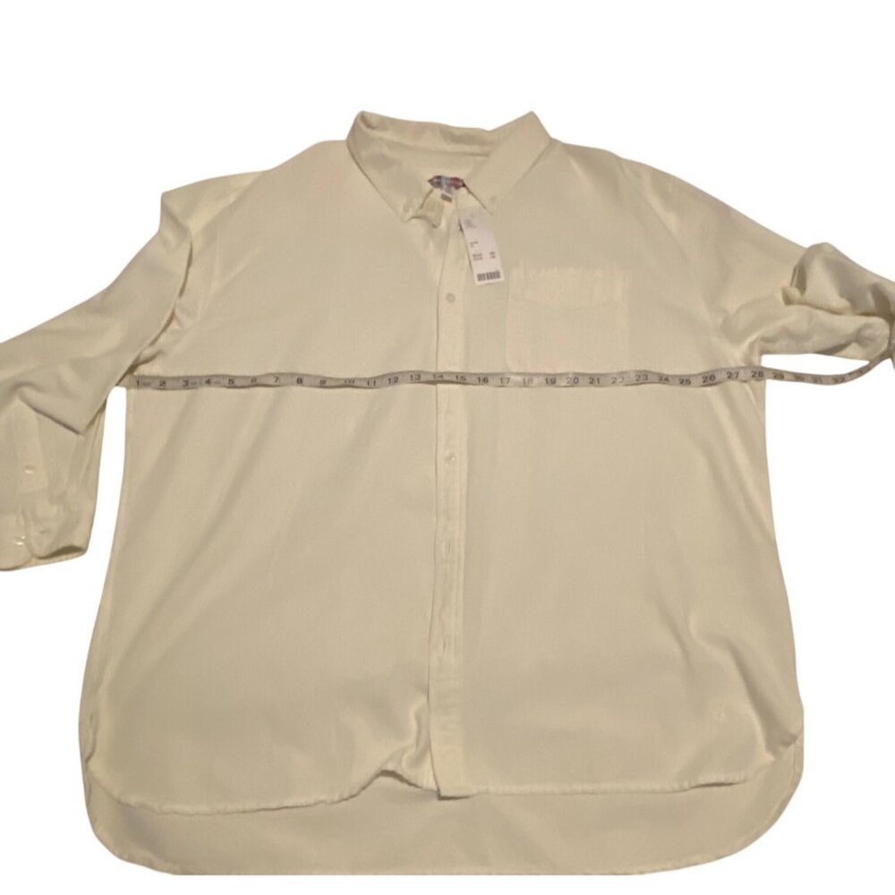 Urban Outfitters White Cotton Button-Up Shirt XL